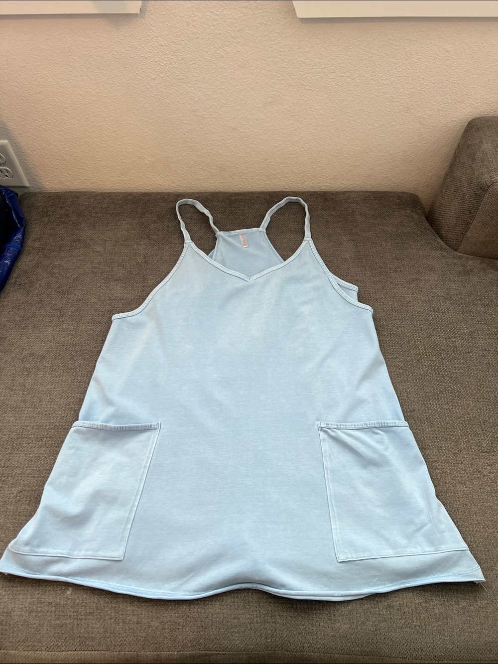 FP Movement by Free People Light Blue Pocket Chemise
